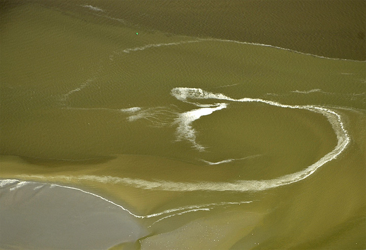 photo aérienne de la baie de somme